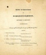 The Order of Exercises for Commencement, Bowdoin College (1826)