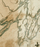 John North's Map of the Kennebeck Purchase (detail), 1785