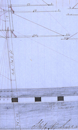 Drawing of the “N. Larabee” (1856) By William Randall Maritime Papers