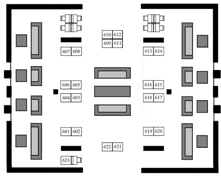 6th floor carrels floor plan