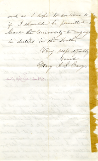 letter from Mary Ann Shadd Cary to Oliver Otis Howard, March 3, 1871, page 4