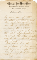 letter from Booker T. Washington to Oliver Otis Howard, January 10, 1882, page 3