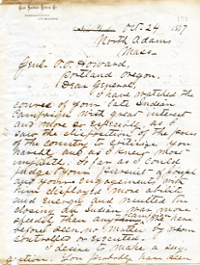 letter from T.W. Osborn to Oliver Otis Howard, October 24, 1877, page 1