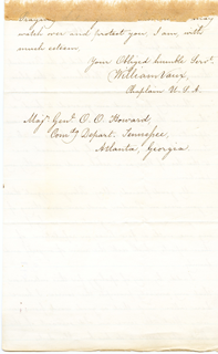letter from Rev. William Vaux to Oliver Otis Howard, September 21, 1864, page 2