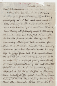letter from Frederick Douglass to Oliver Otis Howard, July 13, 1870, page 1
