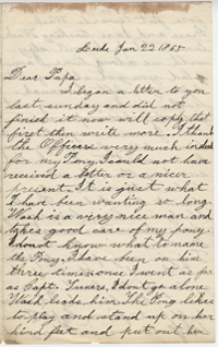 letter from Guy Howard to Oliver Otis Howard, January 22, 1865, page 1
