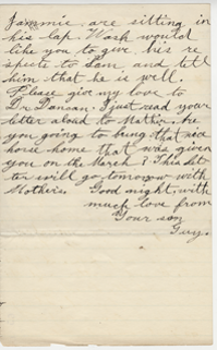 letter from Guy Howard to Oliver Otis Howard, January 22, 1865, page 3