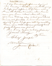 letter from Chief Joseph to Oliver Otis Howard, June 30, 1880, page 5