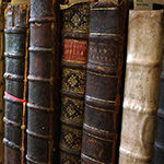 book spines in Archives