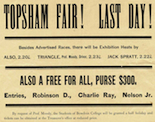 Topsham Fair broadside, late 19th century