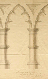 Architect’s detail for Bath’s Central Church, 1845, by Arthur D. Gilman