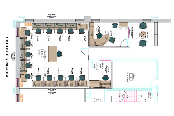 floor plan of new testing center