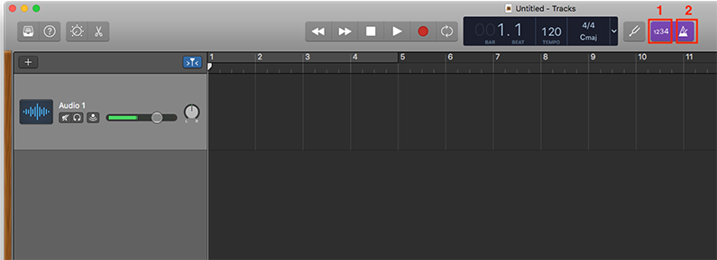 screenshot from GarageBand