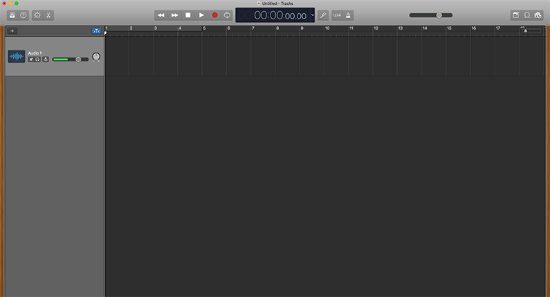 screenshot from GarageBand